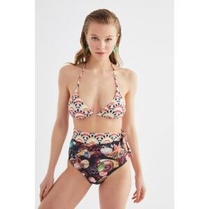 Trendyol Colorful Submarine Pattern Triangle Bikini Top