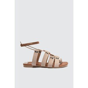 Trendyol Mink Lace-Up Women Sandals