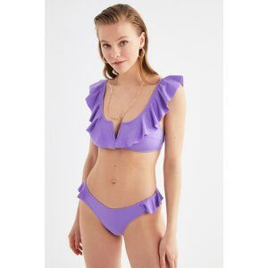 Trendyol Lilac Ruffle Detailed Bikini Bottom