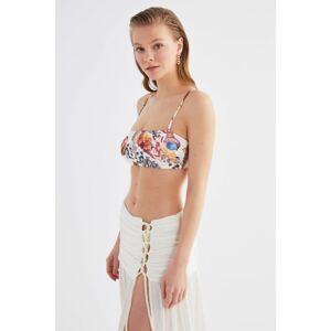 Trendyol Submarine Patterned Strapless Bikini Top