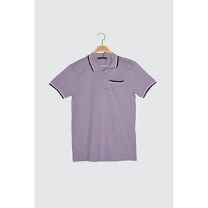 Trendyol Lila Men's Regular Fit Short Sleeve Polo Neck T-shirt
