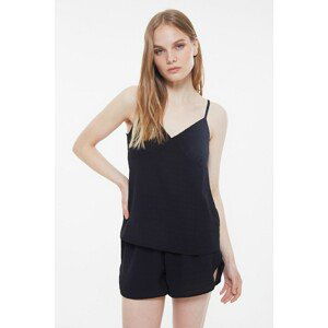 Trendyol Black Woven Pajamas Set