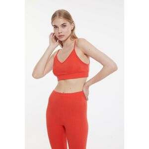 Trendyol Orange Camisole Knitted Pajamas Set