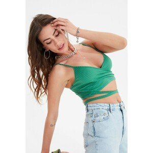 Trendyol Emerald Green Double Breasted Blouse