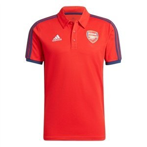 Adidas Arsenal 3 Stripe Polo Shirt 2021 2022 Mens