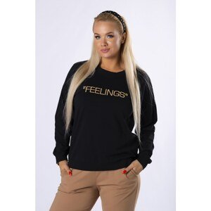 cotton sweatshirt with embroidered inscription on the bust