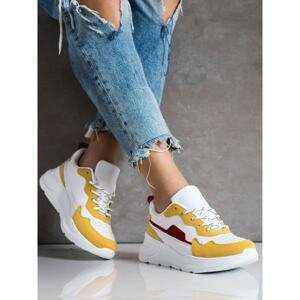 SHELOVET SNEAKERS WITH SUEDE INSERTS