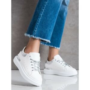 SHELOVET SNEAKERS WITH GLITTER LACING