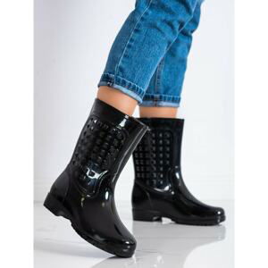 SHELOVET BLACK RAIN BOOTS