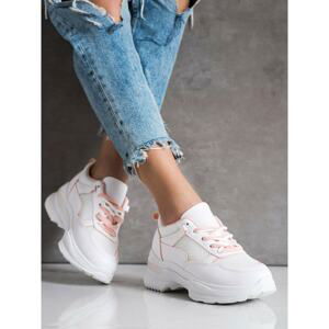 SHELOVET STYLISH WHITE SNEAKERS