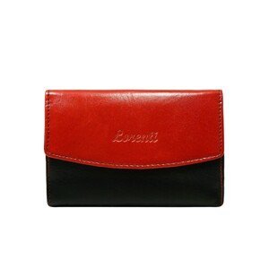 Red and black two-sided leather women´s wallet