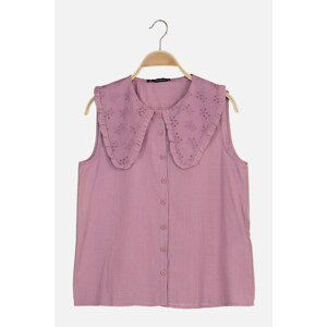 Trendyol Dried Rose Collar Blouse