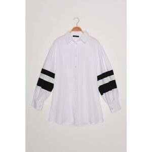 Trendyol White Shirt Collar Tunic