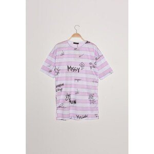 Trendyol Pink Lettered Knitted Tunic