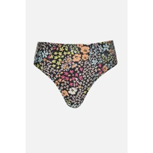 Trendyol Colorful Floral Pattern High Waist Bikini Bottom