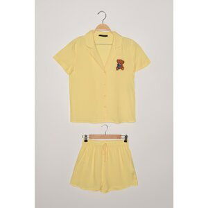 Trendyol Yellow Woven Pajamas Set