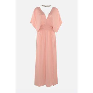 Trendyol Dried Rose Chain Viscose Beach Dress