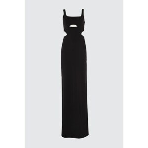 Trendyol Black Waist Detailed Evening Dress & Graduation Gown