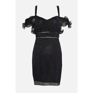 Trendyol Navy Blue Collar Detailed Dress