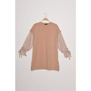 Trendyol Stone Sleeve Detailed Knitted Tunic