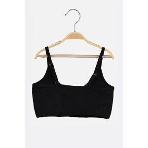 Trendyol Black Ribbed Bralet