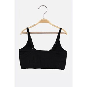 Trendyol Black Ribbed Bralet