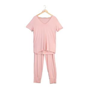 Trendyol Pajama Set - Pink - Plain