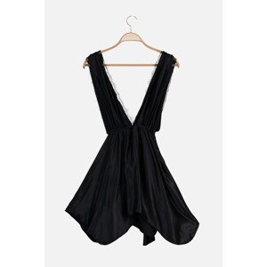 Trendyol Black Satin Nightgown