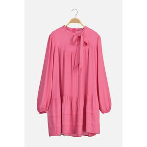 Trendyol Pink Lace Detailed Collar Hijab Tunic