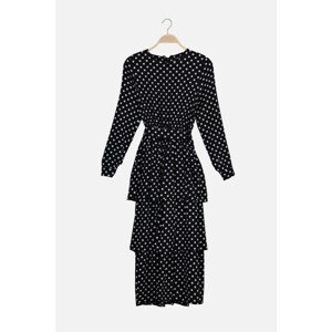 Trendyol Black Polka Dot Ruffle Dress