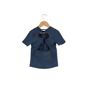 Trendyol Indigo Knitted Blouse With Low Back