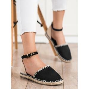 GOODIN BLACK ESPADRILLES FROM SUEDE