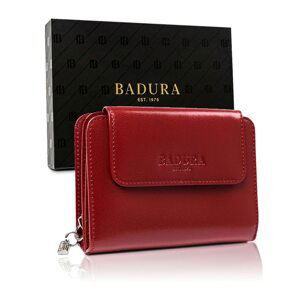 BADURA Red men´s leather wallet