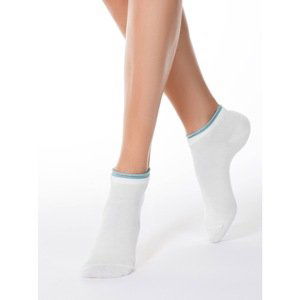 Conte Woman's Socks 035 White-Light Blue