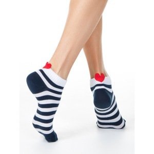 Conte Woman's Socks 223 White-Navy