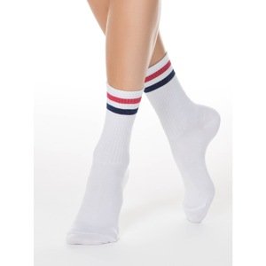 Conte Woman's Socks 157 White-Red