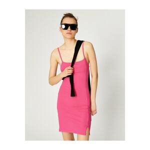 Koton Women's Pink Strap Mini Dress
