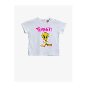 Koton Tweety Tshirt Short Sleeve Cotton Licensed Printed