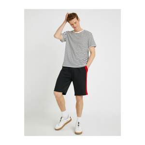 Koton Men's Black Striped Sort