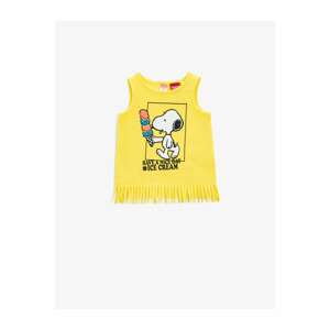 Koton Snoopy Athlete Cotton Tasseled Licensed Printed