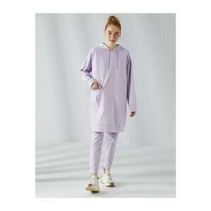 Koton Women's Purple Cotton Sweatpants