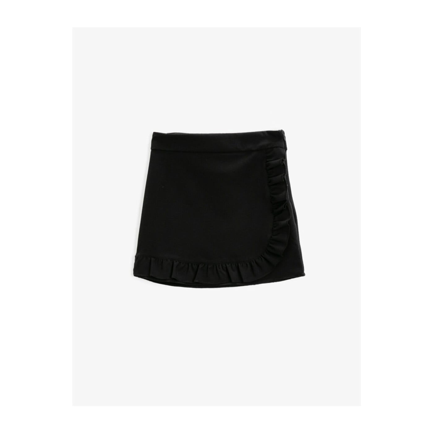 Koton Women Black Ruffle Skirt Mini