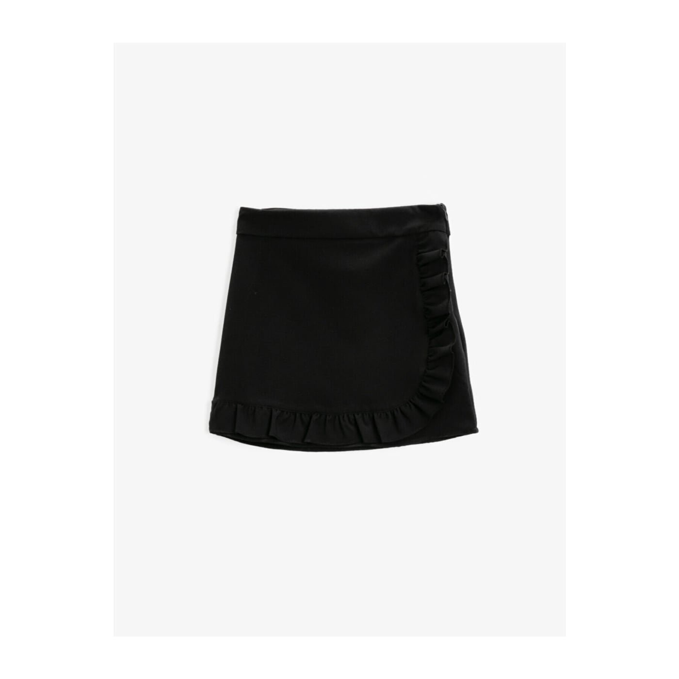 Koton Women Black Ruffle Skirt Mini