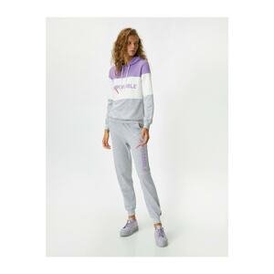 Koton Women's Lilac Patterned Sweatpants