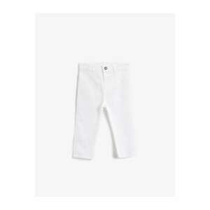 Koton Boy White Basic Cotton Trousers With Pockets