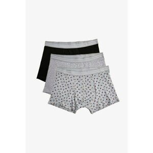 Koton Men's Gray Patterned Boxer