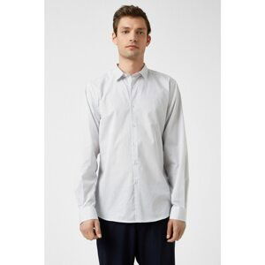 Koton Men's White Patterned Shirt