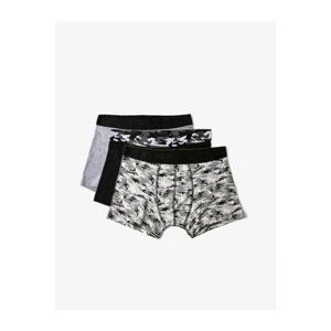 Koton 3-Piece Patterned Cotton Boxer Set