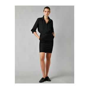 Koton Women's Black Pocket Mini Skirt