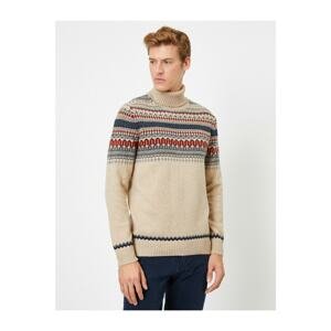 Koton Men's Ecru Slim Sweater